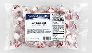 Family Choice 1269 Soft Sugar Candy, Mint Flavor, 7 oz