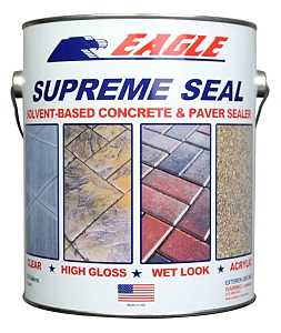 Eagle SUPREME SEAL Series EU1 Concrete and Paver Sealer, Clear, Liquid, 1 gal, Can