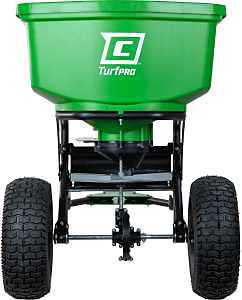 Chapin 8620B Tow Behind Spreader, 150 lb Hopper, Steel Frame, Polyester Hopper, Pneumatic Wheel