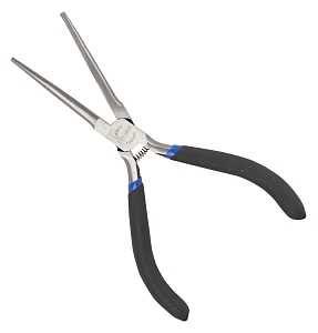 Vulcan JL-NP016 Needle Nose Pliers, 5 in OAL, 0.5 mm Cutting Capacity, 4.2 cm Jaw Opening, Black Handle, 1/2 in W Jaw