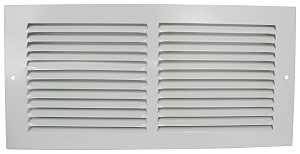 ProSource BBRA14X6 Baseboard Register, 15-3/4 in L, 7-3/4 in W, 50 deg Air Deflection, Steel, White