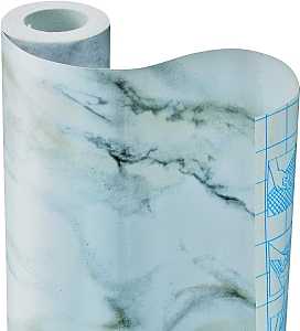 Con-Tact 09F-C9533-12 Contact Paper, 9 ft L, 18 in W, Marble White