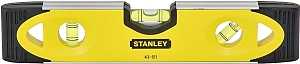 STANLEY 43-511 Torpedo Level, 9 in L, 3-Vial, 2-Hang Hole, Magnetic, Aluminum, Black/Yellow