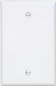 Eaton PJ13W Wallplate, 0.08 in Thick, 1-Gang, Polycarbonate, White, Box
