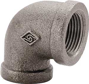ProSource 2A-1B Pipe Elbow, 1 in, FIP, 90 deg Angle, Iron, 40 Schedule, 300 psi Pressure