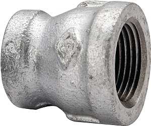 ProSource 24-3/4X1/2G Reducing Pipe Coupling, 3/4 x 1/2 in, Threaded, Steel, 40 Schedule, 300 psi Pressure