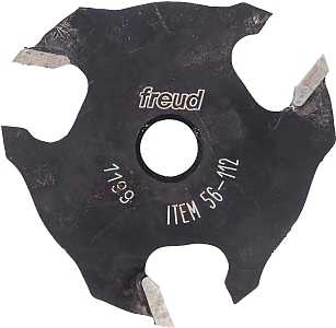 Freud 56-112 3-Wing Slotting Cutter, Carbide, For: Handheld and Table-Mounted Portable Routers