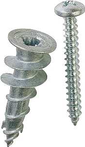 E-Z Ancor 25316 Hollow Wall Anchor, 1-1/4 in L, Zinc, Zinc, 50 lb, 50/PK
