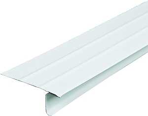 Amerimax 5509900120 Roof Edge, 10 ft L, 2-7/16 in W, 1 in H, Aluminum, White