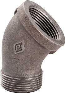 ProSource B121 15 Street Pipe Elbow, 1/2 in, FIP x MIP, 45 deg Angle, Iron, 40 Schedule, 300 psi Pressure