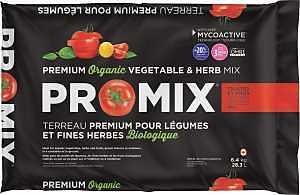 Pro-Mix 4981401 Organic Vegetable and Herb Mix, Solid, Black/Brown, 28.3 L