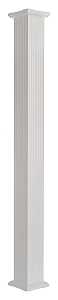 AFCO 800AC610 Column, 10 ft H, Square, Aluminum, White