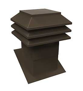 Ventilation Maximum 303-12-B Sloped Roof Ventilator, 700 to 800 sq-ft Net Free Ventilating Area, Galvanized Steel, Brown