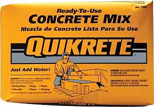 Quikrete 1101-60 Concrete Mix, Brown/Gray, Granular, 60 lb Bag