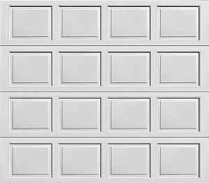 Wayne Dalton 8000 Garage Door, 8 ft W Door, 7 ft H Door, Steel Door, White