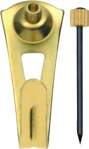OOK 50023 Picture Hanger, 20 lb, Steel, Brass, Gold, 20/PK
