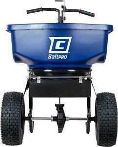 Chapin 82088B Professional Sure Spread Salt and Ice Melt Spreader with Baffles, 80 lb, Powder-Coated Steel Frame