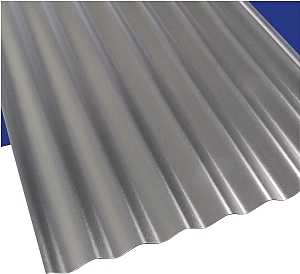 Suntop 108975 Corrugated Roofing Panel, 12 ft L, 26 in W, 0.063 Thick Material, Polycarbonate, Gray
