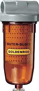 DL Goldenrod Water Block 496 Series Fuel Filter, 150 psi Pressure, 1 in Connection, NPT, 25 gpm