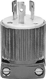 Eaton L620P Electrical Plug, 2-Pole, 20 A, 250 V, NEMA: NEMA L6-20, Black/White
