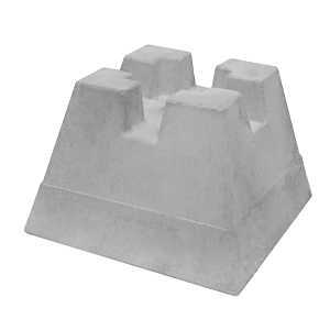 Natural Concrete HBLK Deck Pier Block, 11.5 in L, 7.5 in W, 8.5 in H, Concrete