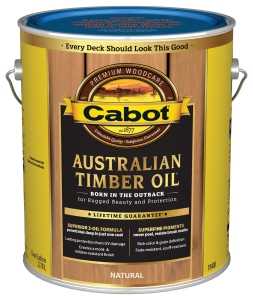 Cabot 140.0019400.007 Australian Timber Oil, Flat, Natural, Liquid, 1 gal