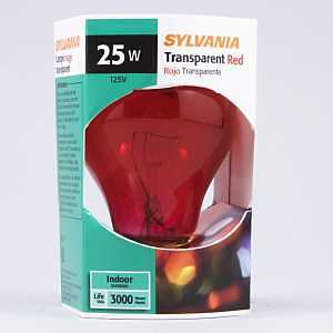 Sylvania 11712 Incandescent Bulb, 25 W, A19 Lamp, Medium Lamp Base, 180 Lumens, 2850 K Color Temp, 3000 hr Average Life