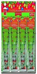 Hometown Holidays 25113 Holiday Flashing Necklace, Mini Bulb, Multi-Color