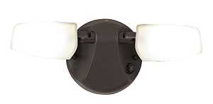 Halo PC Series FT18VCIB Twin Head Flood Light, 120 VAC, 14.2 W, LED Lamp, Bright White/Daylight/Soft White, 1300 Lumens