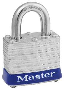 Master Lock 3UP Padlock, Open Shackle, 9/32 in Dia Shackle, 3/4 in H Shackle, Steel Shackle, Steel Body, Laminated