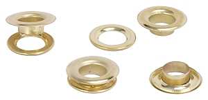 Vulcan JL-VT15989 Grommet, 25 -Piece, Brass Grommet, Brass, Brass Grommet