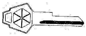 Ilco 1555 Key Blank, Nickel-Plated, For: Weiser Lockset