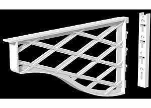 Vanguard Shelf Supports 634 Shelf Center Support 150 lb, Plastic, White