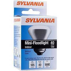 Sylvania 14819 Incandescent Bulb, 40 W, R14 Lamp, Medium E26 Lamp Base, 185 Lumens, 2850 K Color Temp