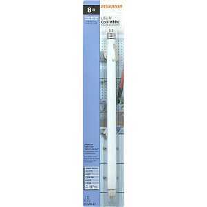 Sylvania 20834 Fluorescent Bulb, 8 W, T5 Lamp, G5 Miniature Lamp Base, 390 Lumens, 4000 K Color Temp, Cool White