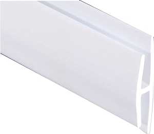 WallTuf 9020801 Divider Moulding, 8 ft L Actual, Vinyl, White