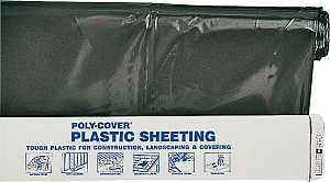 Orgill Poly 6X1-B Poly Film, 300 ft L, 12 in W, Black