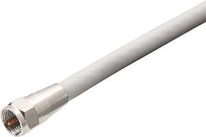 Zenith VG101206W RG6 Coaxial Cable, F-Type, F-Type, White Sheath, 12 ft L