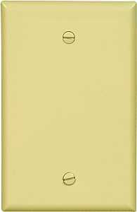 Eaton Cooper Wiring PJ13V Wallplate, 3-1/2 in L, 1/4 in W, 1 -Gang, Polycarbonate, Ivory, Box Mounting