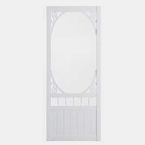 Colonial Elegance Deerglen DCC32-V Screen Door, 32 in W, 80 in H, Pine, Composite White