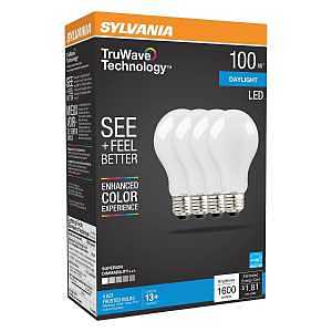 Sylvania 42276 LED Bulb, General-Purpose, Omni-Directional, A19 Lamp, 100 W Equivalent, E26 Medium Lamp Base, Dimmable