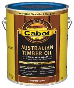 Cabot 140.0019460.007 Australian Timber Oil, Jarrah Brown, Liquid, 1 gal