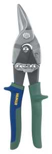 Irwin 2073112 Aviation Snip, 10 in OAL, 1-5/16 in L Cut, Right Cut, Steel Blade, Double-Dipped Handle, Green Handle