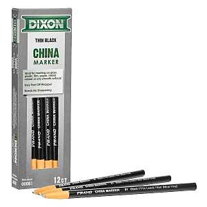 Dixon Ticonderoga 00081 China Marker, Black