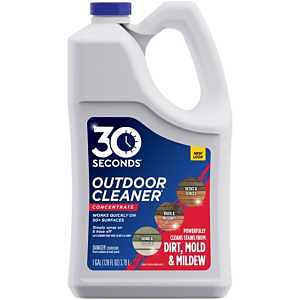 30 Seconds 1G30SJ Outdoor Cleaner, 1 gal, Bottle, Liquid, Bleach, Light Yellow