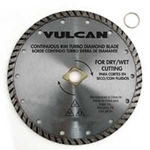 Vulcan 10‑inch Continuous Turbo Diamond Cutting Blade – 7/8‑inch Arbor