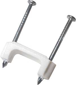 Gardner Bender PS-50 Cable Staple, 1/2 in W Crown, 1-1/4 in L Leg, Plastic/Polyethylene
