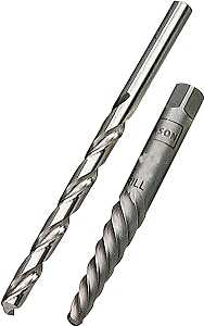 Irwin 53703 Series Extractor and Drill Bit Set, Specifications: #3 Shank, 1/4 In Drill Bit, Standard Shank, HSS