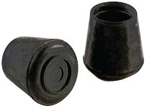 Shepherd Hardware 9224 Furniture Leg Tip, Round, Rubber, 1-1/4 in Dia, Black