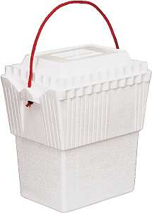 Lifoam 3417 Ice Chest, 11-1/2 in L x 8 in W x 13-1/4 in H Exterior, 12 qt Cooler, Styrofoam, White